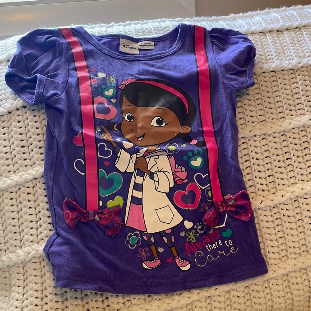 Disney Doc McStuffin 4t purple shirt